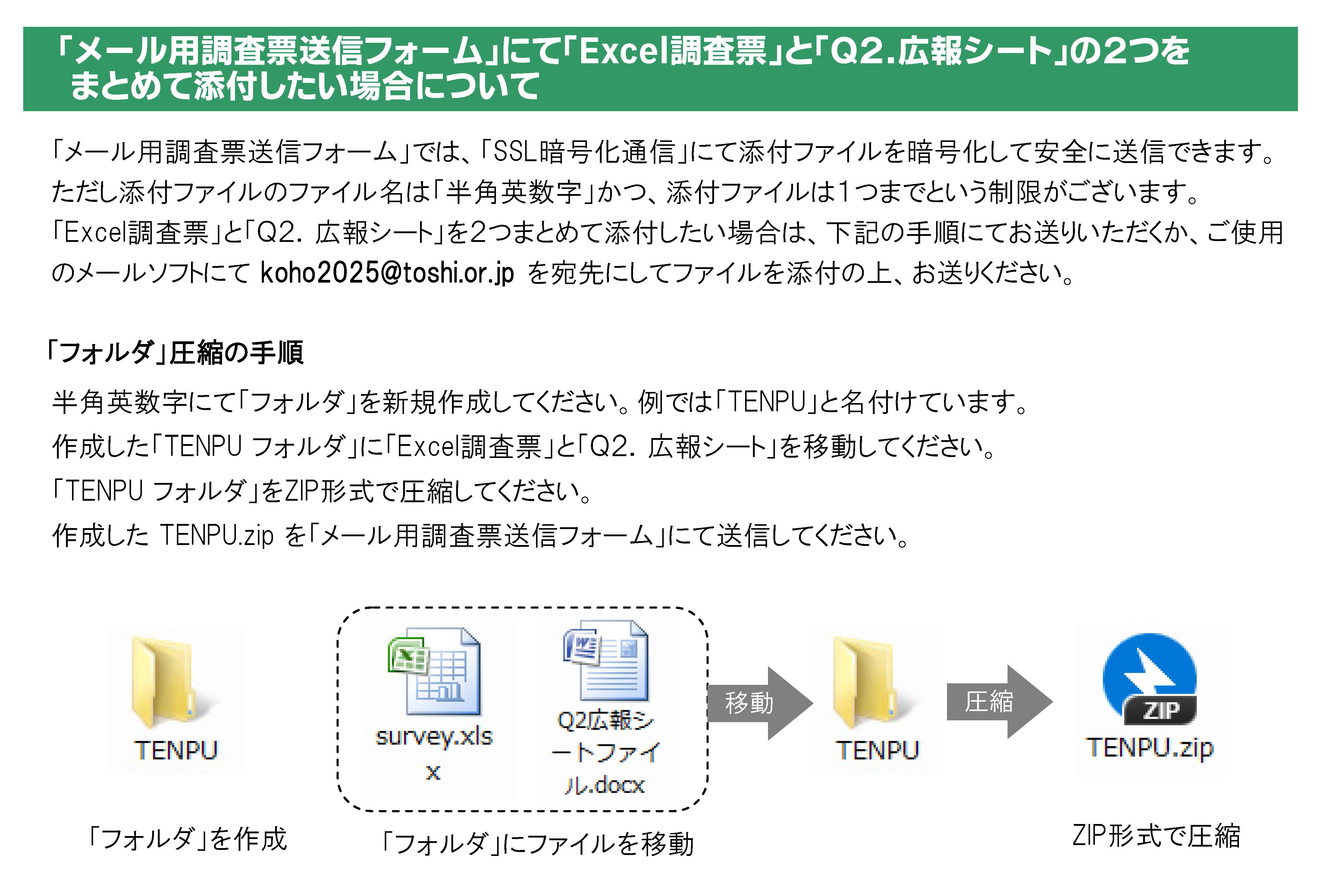 まとめて添付したい場合について